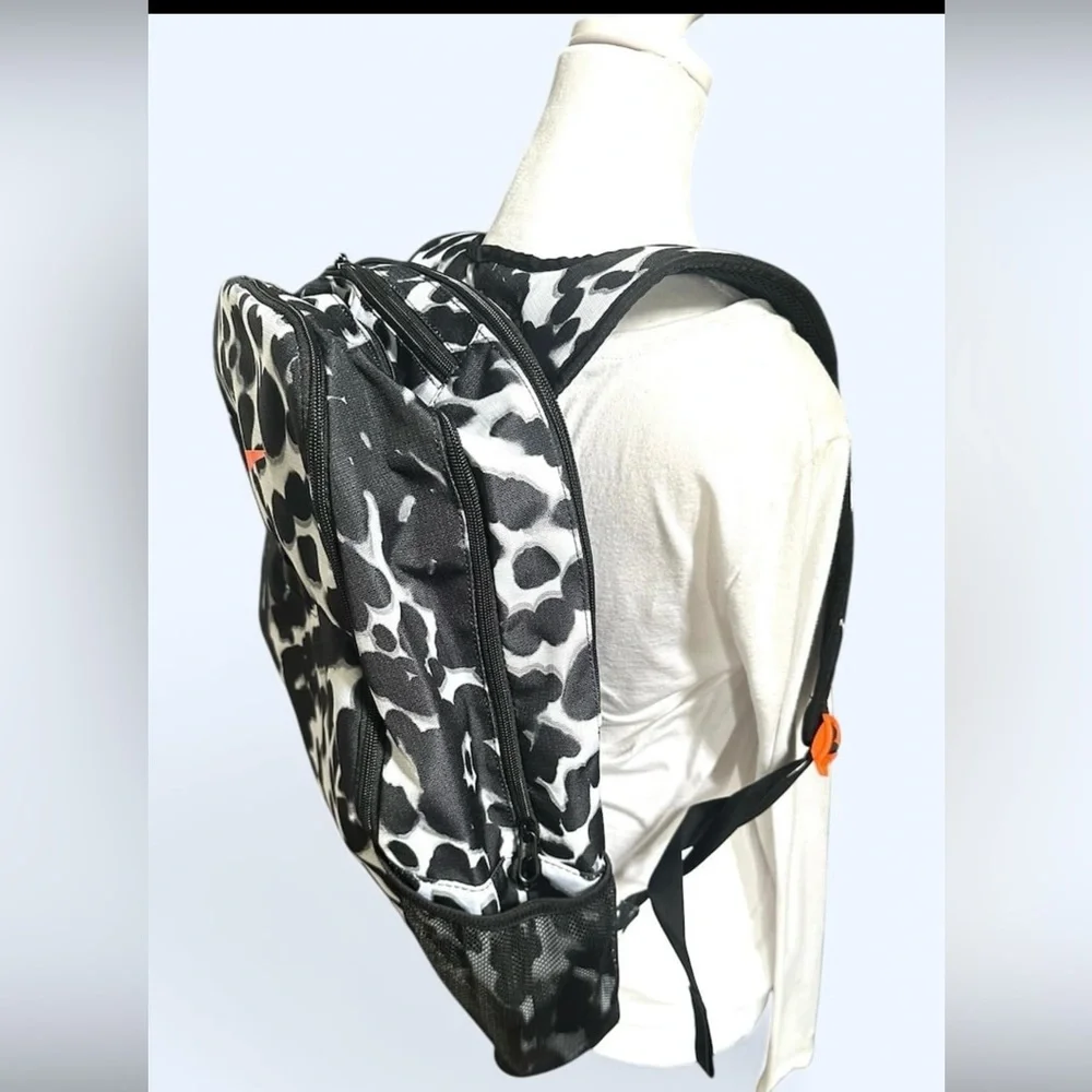 NWT Nike Brasilia Black White Orange‎ Bag Backpack XL